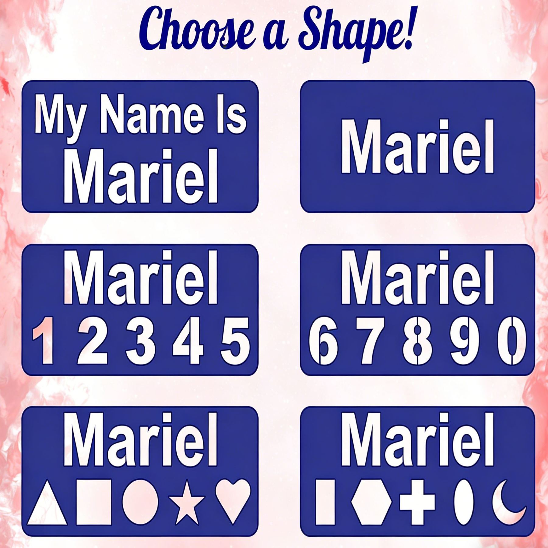 Personalized 3D Printed Name Practice Stencil Kit | CWGift48