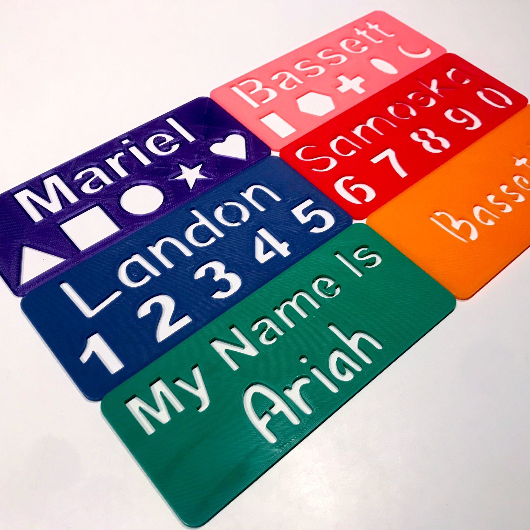 Personalized 3D Printed Name Practice Stencil Kit | CWGift48