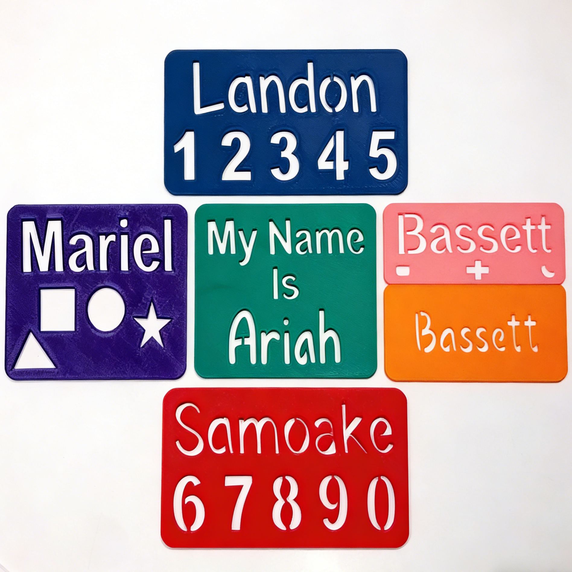Personalized 3D Printed Name Practice Stencil Kit | CWGift48
