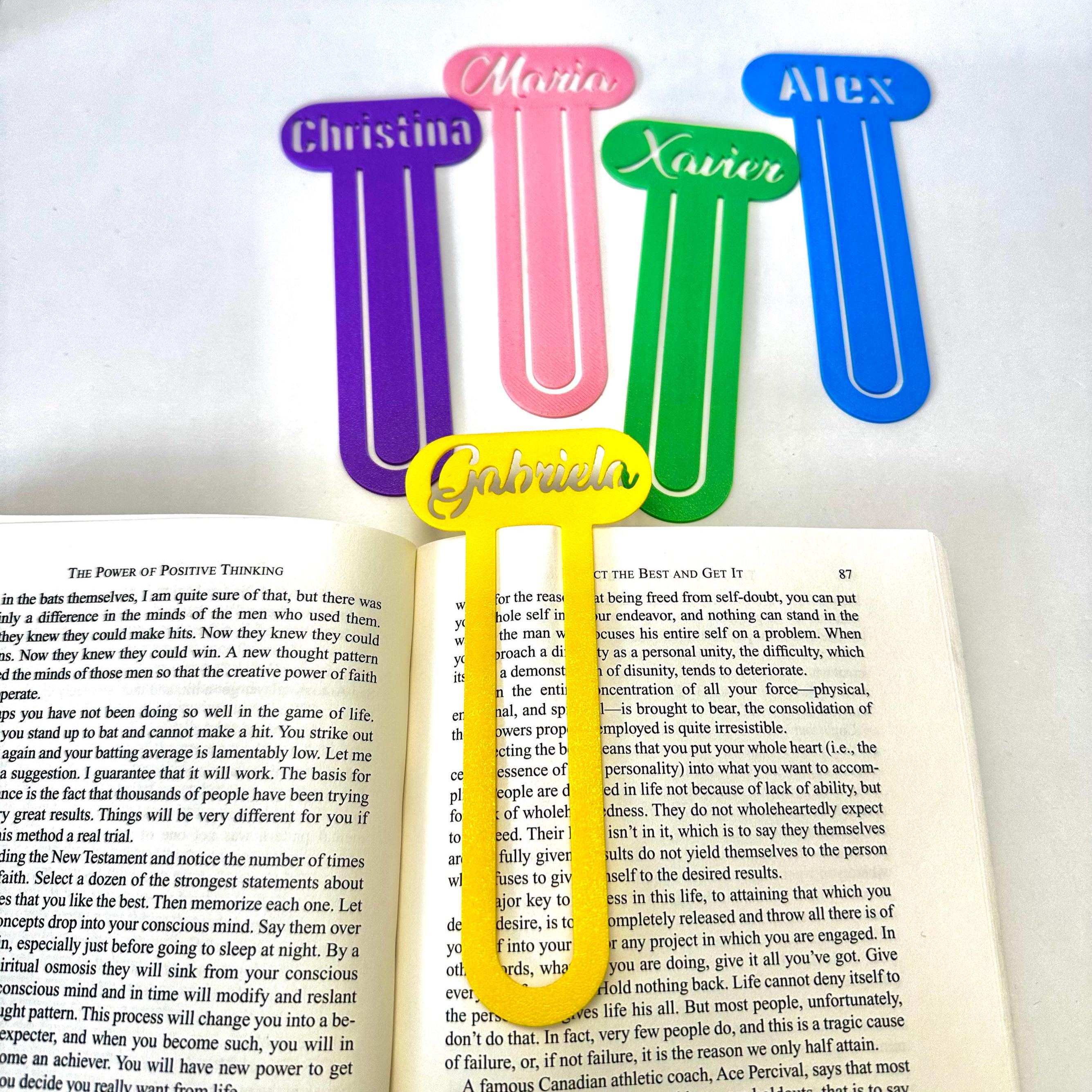 Personalized 3D Printed Name Bookmark Stencil | CWGift49