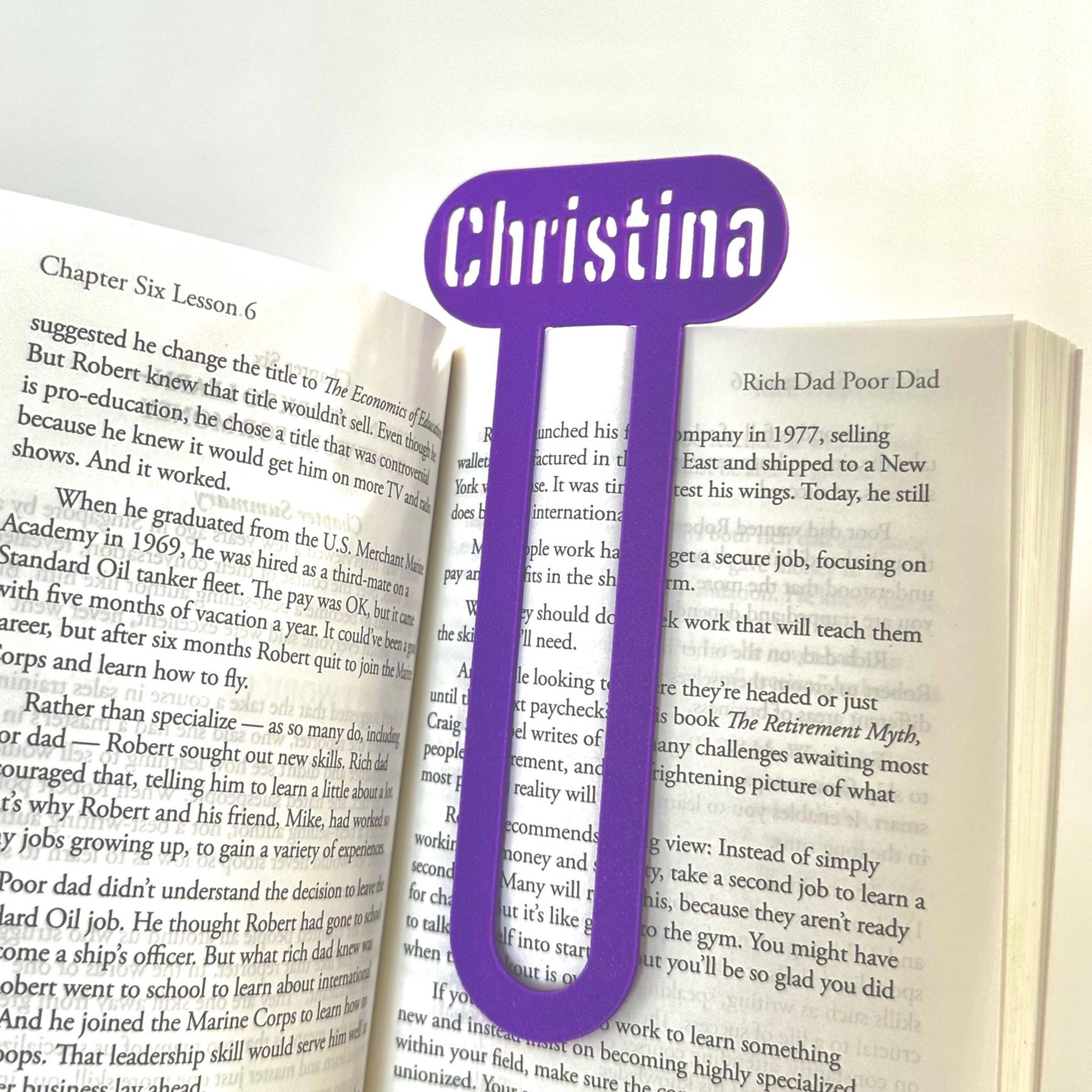 Personalized 3D Printed Name Bookmark Stencil | CWGift49