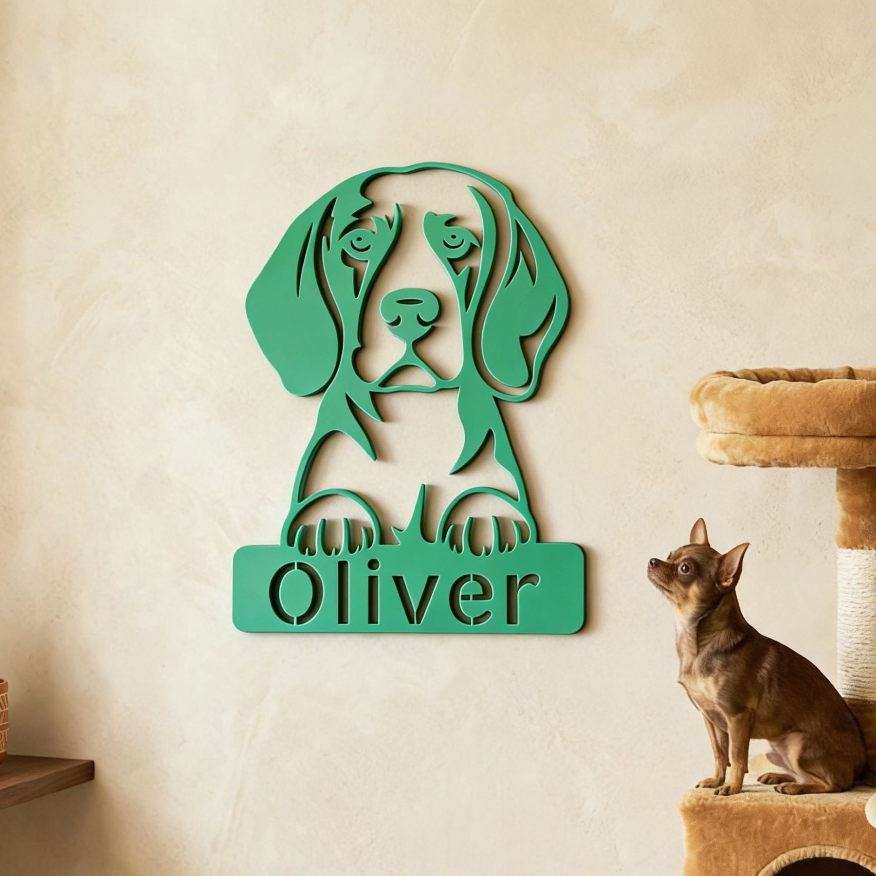 Personalized Dog Breed Wall Art Sign Cage Decor | BKPet451