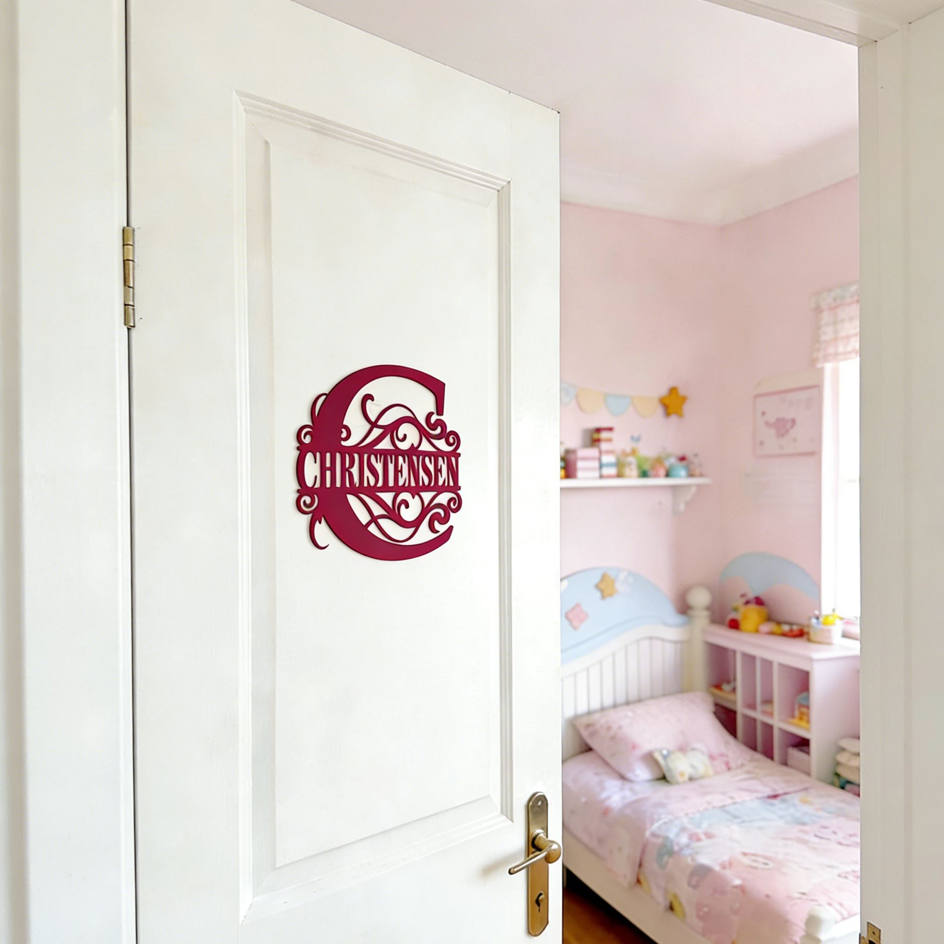 Personalized Monogramed Wall Door Name Sign | CWBaby467