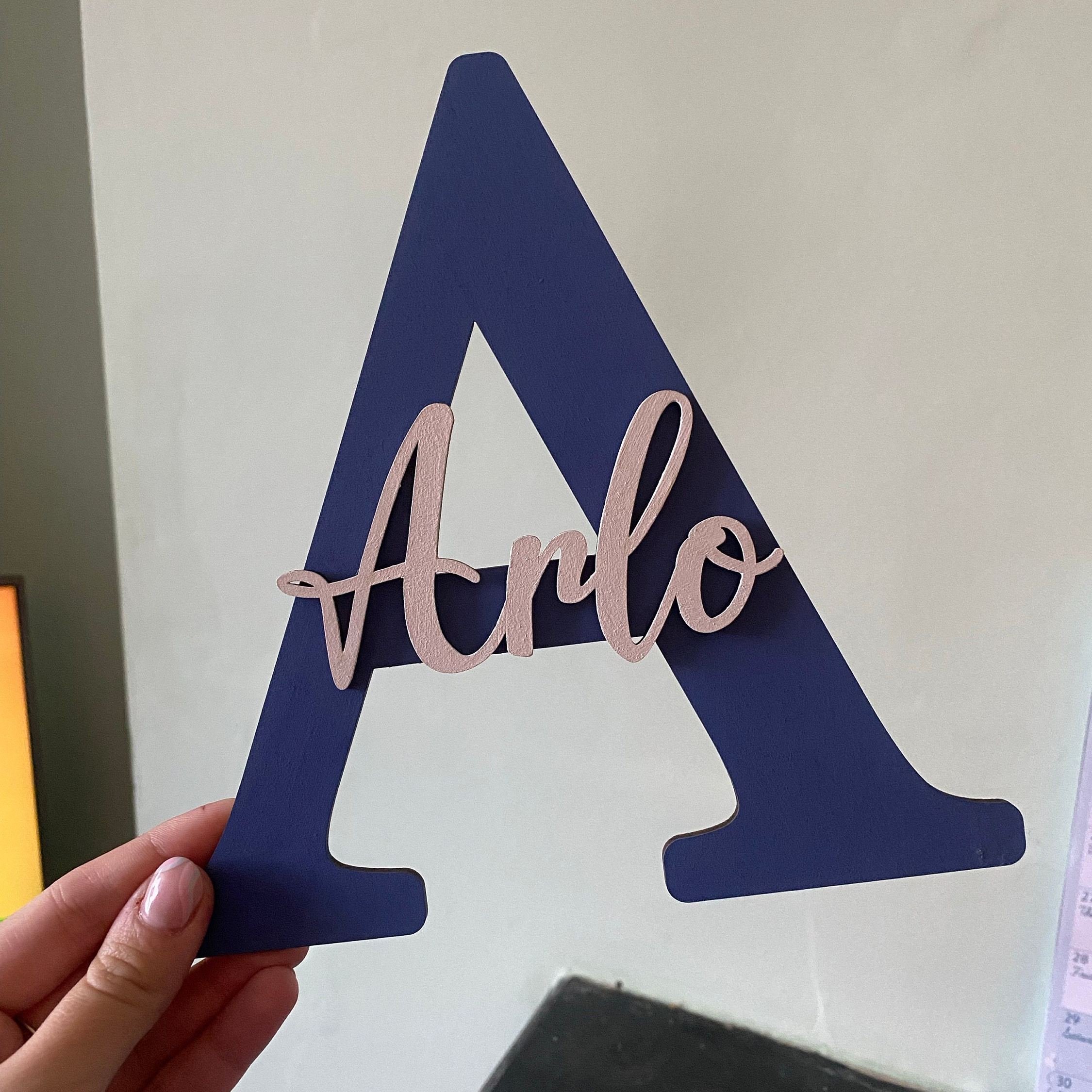 Personalized Monogramed Wall Door Name Sign | CWBaby449