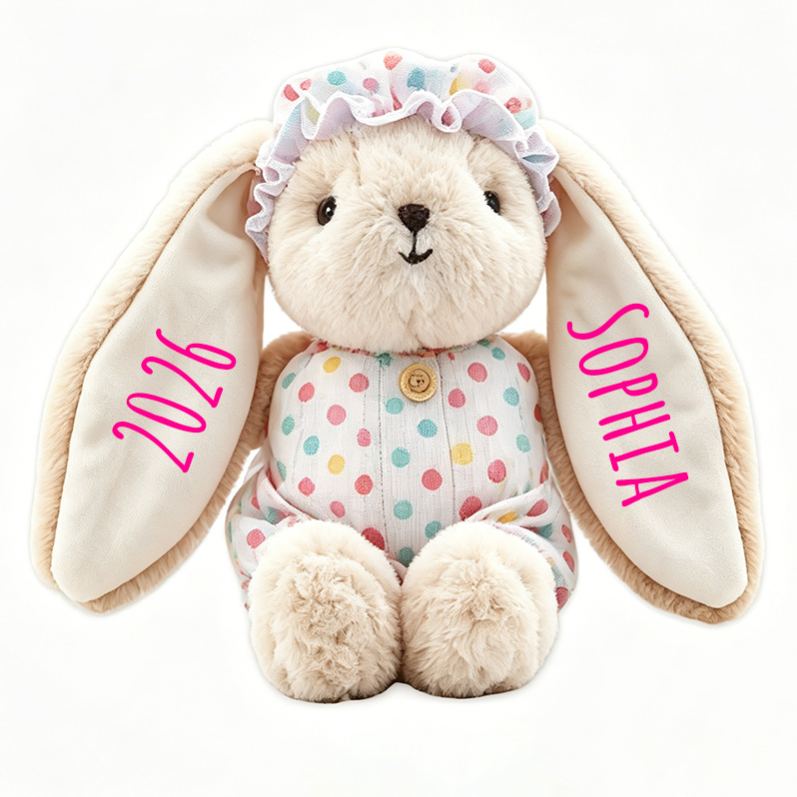 Personalized Comfortable Soft Bunny Plush Huggable Toy | CWToy183