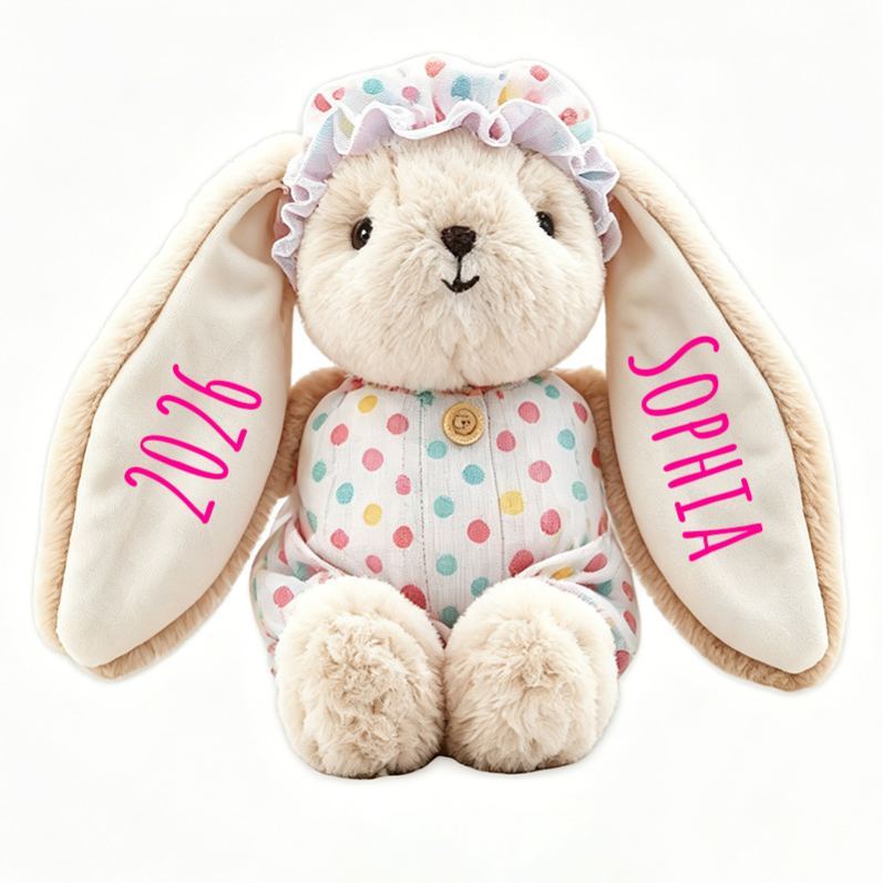 Personalized Comfortable Soft Bunny Plush Huggable Toy | CWToy183