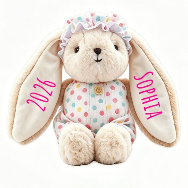 Personalized Comfortable Soft Bunny Plush Huggable Toy | CWToy183