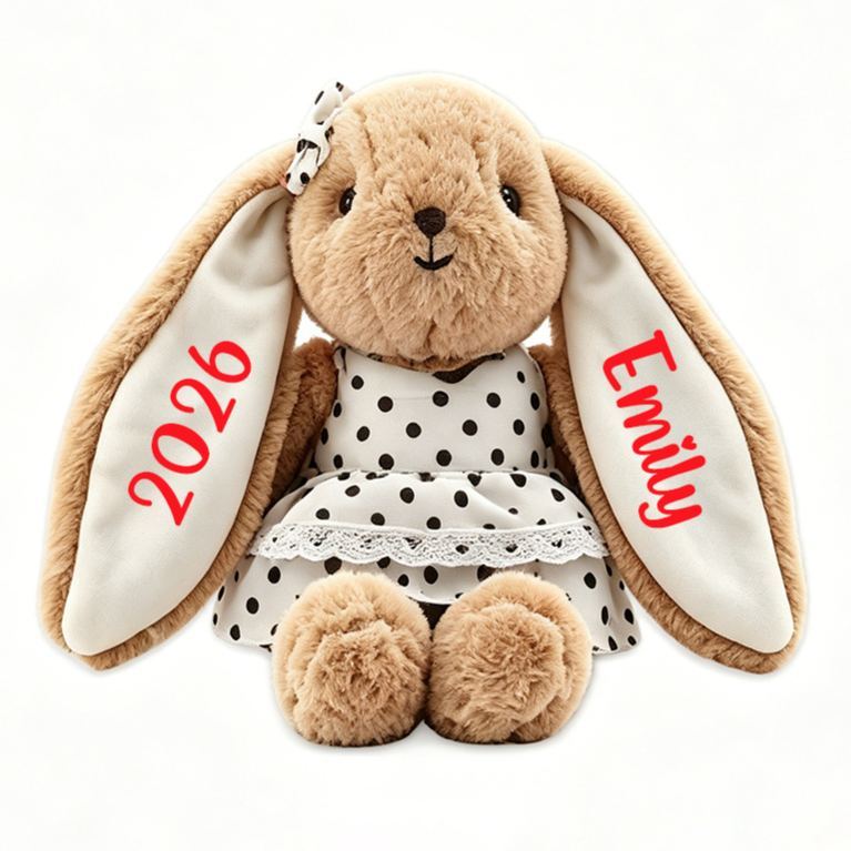 Personalized Comfortable Soft Bunny Plush Huggable Toy | CWToy183
