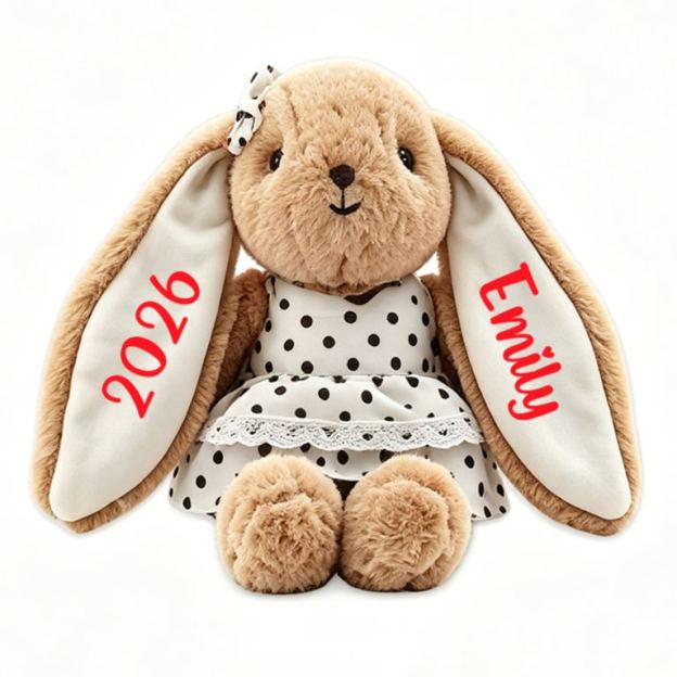 Personalized Comfortable Soft Bunny Plush Huggable Toy | CWToy183