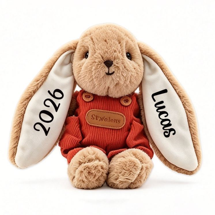 Personalized Comfortable Soft Bunny Plush Huggable Toy | CWToy183