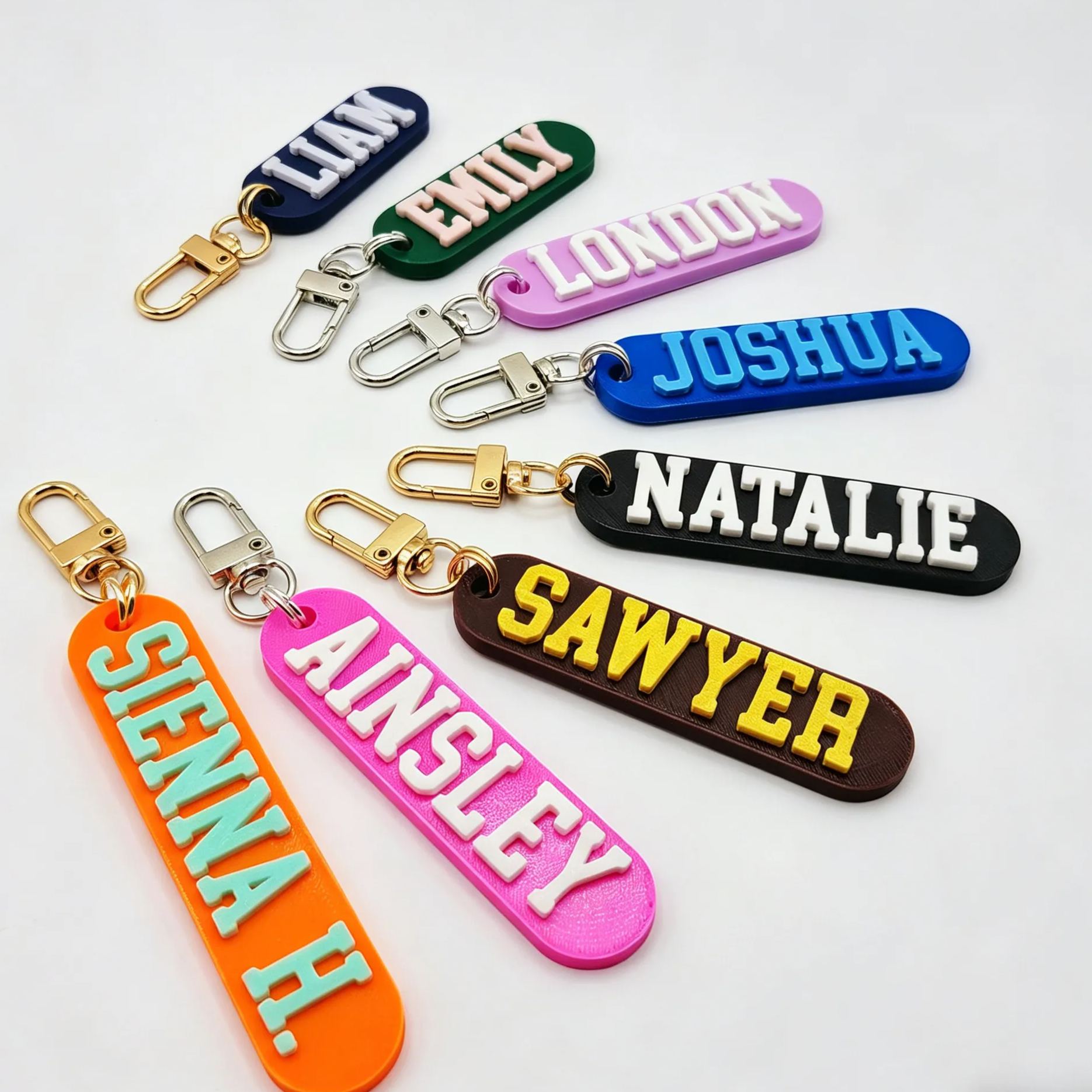 Personalized 3D Printed Name Keychains Tag | CWGift56