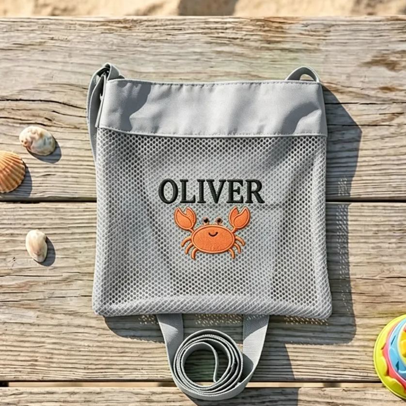 Personalized Embroidered Mesh Beach Bag For Kids | CWBeach252