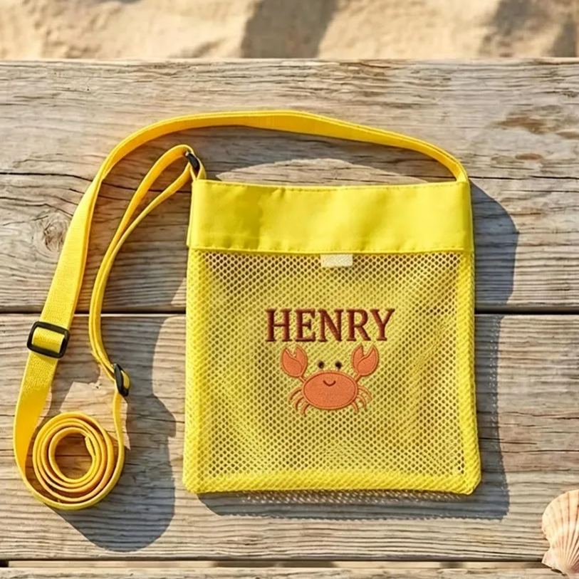 Personalized Embroidered Mesh Beach Bag For Kids | CWBeach252