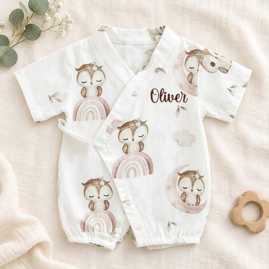 Personalized Baby Kimono Romper | CWBaby510