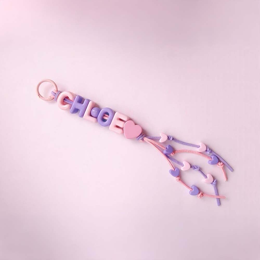 Personalized Colorful Name Letter Beaded Keychain | CWGift81