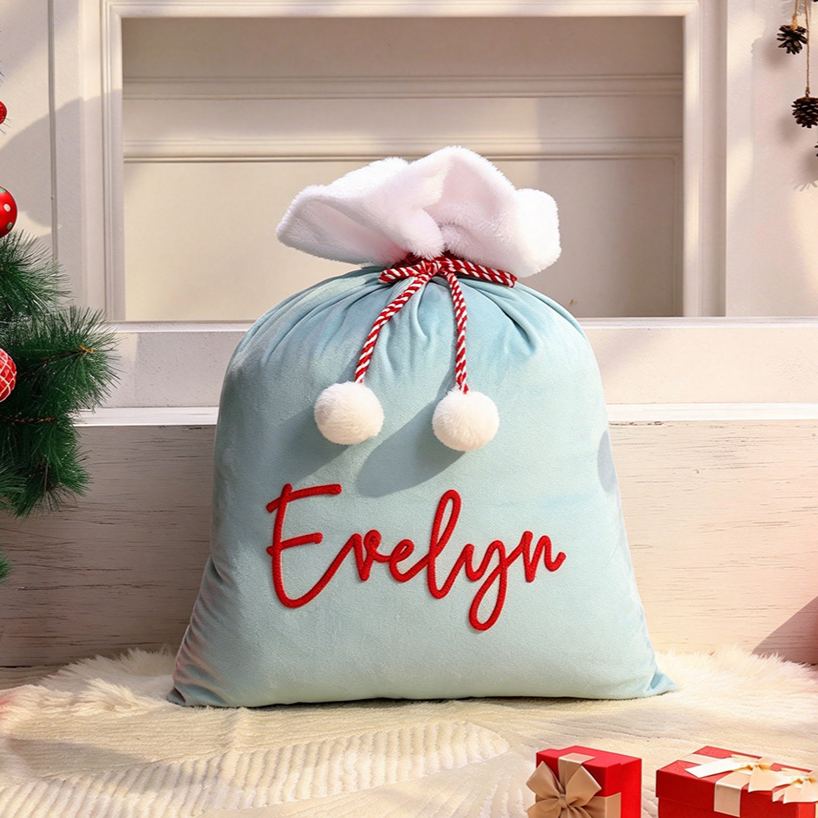 Personalized Large Christmas Velvet Santa Sack for Gifts | MCGift199
