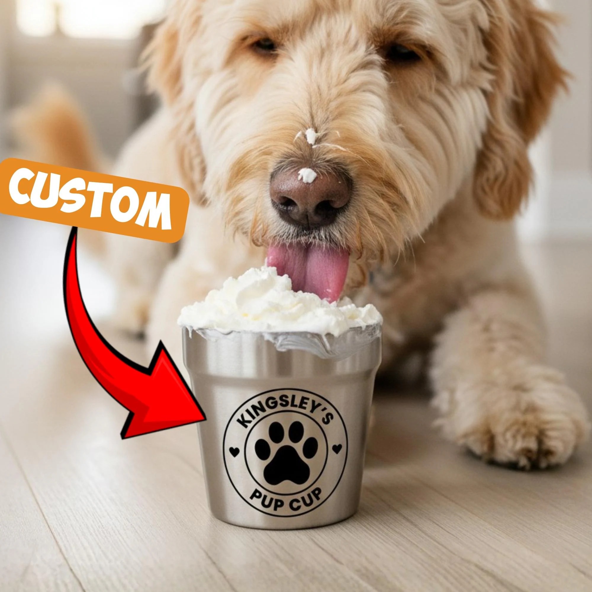 Personalized Stainless Steel Dog Treat Cup Mug | MNFeed45