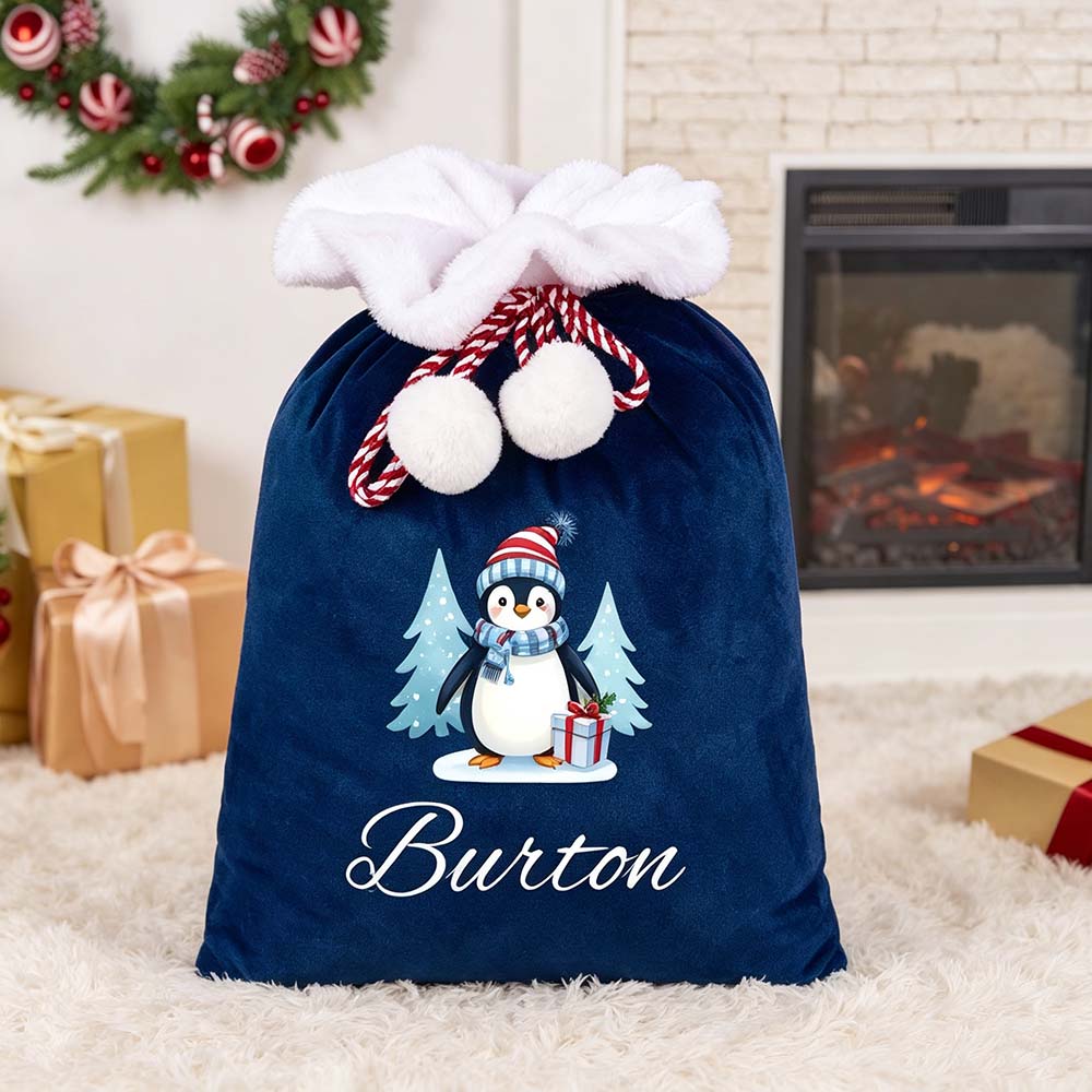 Personalized Christmas Santa Family Sack with Name | MCGift393