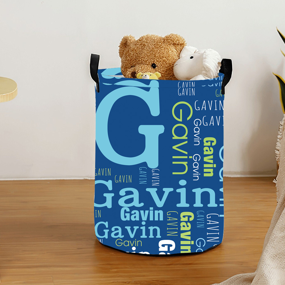 Personalized Laundry Collapsible Baskets with Handle | CWBasket05