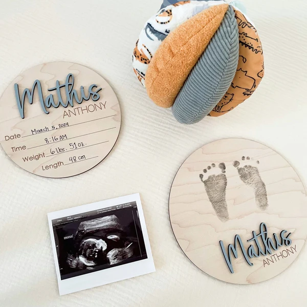 Personalized Wooden Newborn Baby Name Sign | CWBaby95