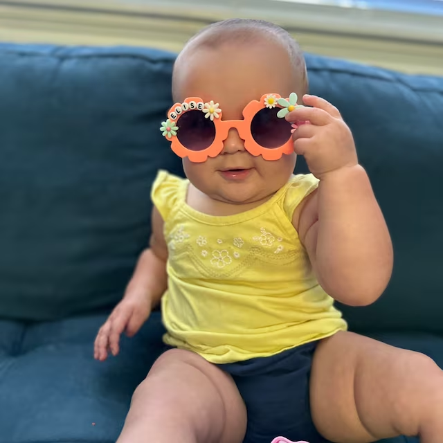 Personalized Colorful Flower Sunglasses For Kids | CWBeach42