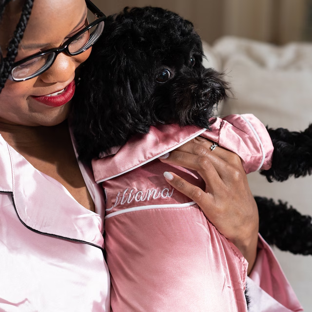 Personalized Embroidery Silky Pet Pajamas for Comfort & Unique | BKPet31