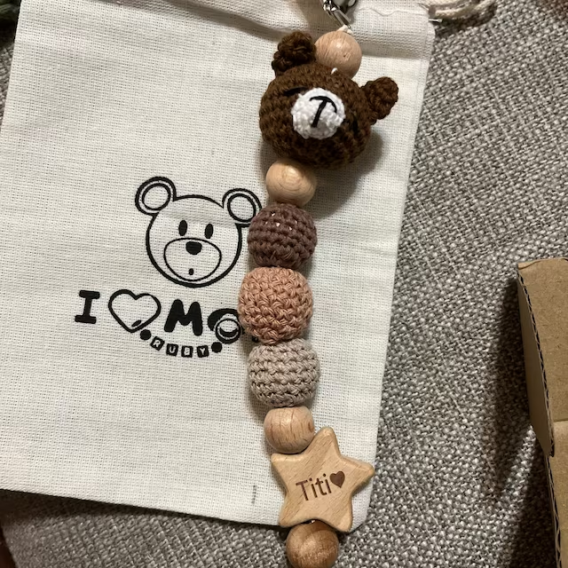 Personalized Baby Pacifier Crochet Animals Clip | CWBaby42