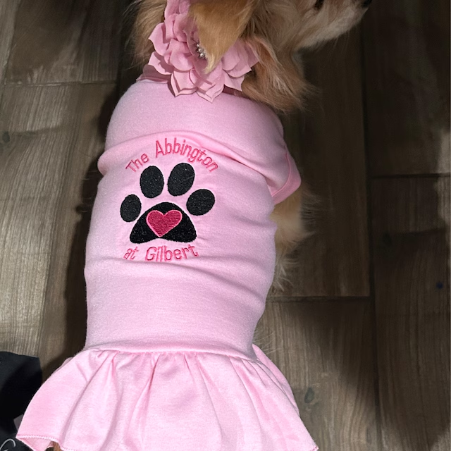 Personalized Soft Puppy Dress with Ruffle | CWPet26