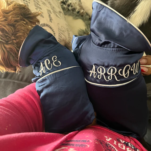 Personalized Embroidery Silky Pet Pajamas for Comfort & Unique | BKPet31