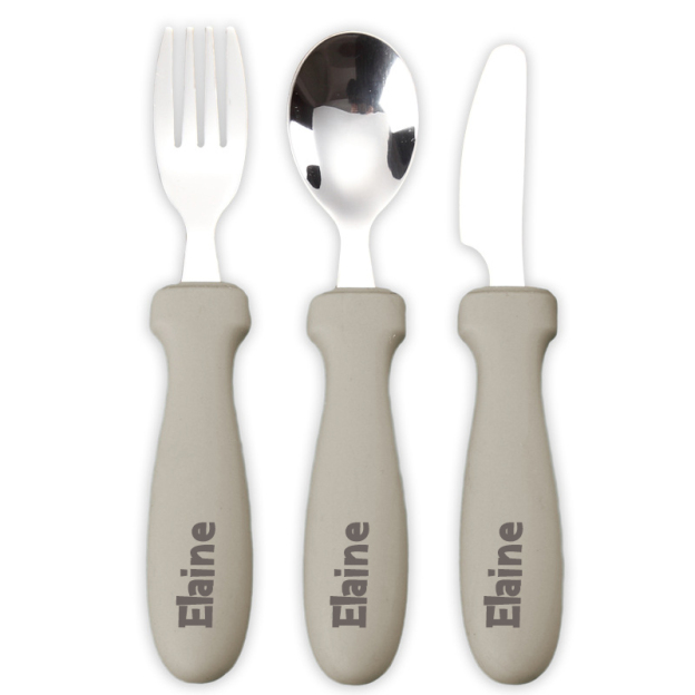Personalised Kid Silicone Utensil Sets-Fork, Knife, Spoon  | CWBaby70
