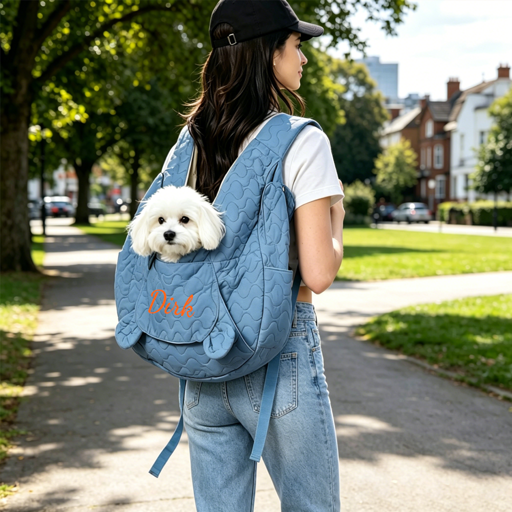Personalized Convertible Front & Rear Carry Small Pet Travel Backpack | MNHome98