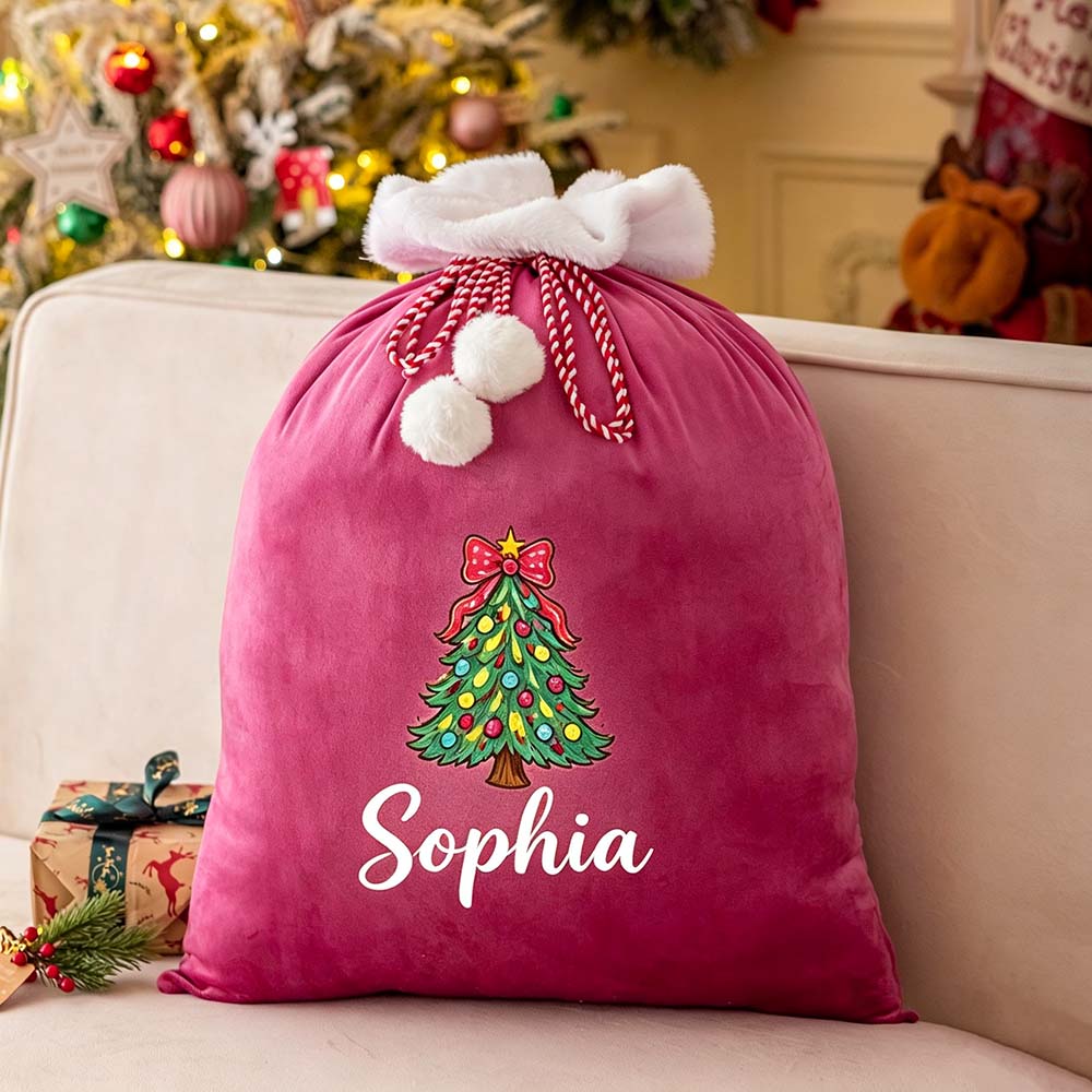Personalized Christmas Santa Family Sack with Name | MCGift393