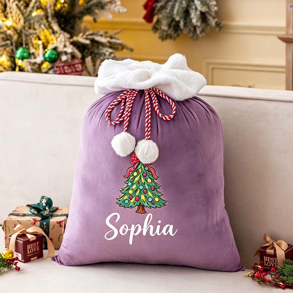 Personalized Christmas Santa Family Sack with Name | MCGift393