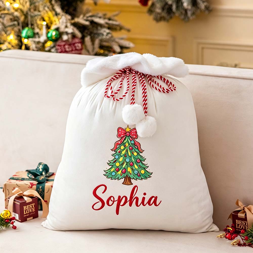 Personalized Christmas Santa Family Sack with Name | MCGift393