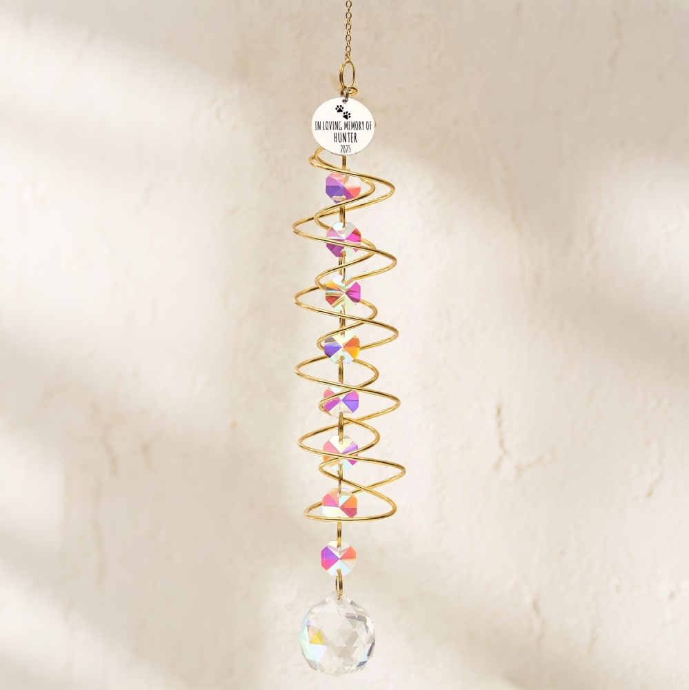 Personalized Pet Memorial Suncatcher Rainbow Bridge Remembrance Gift | MNMemo21