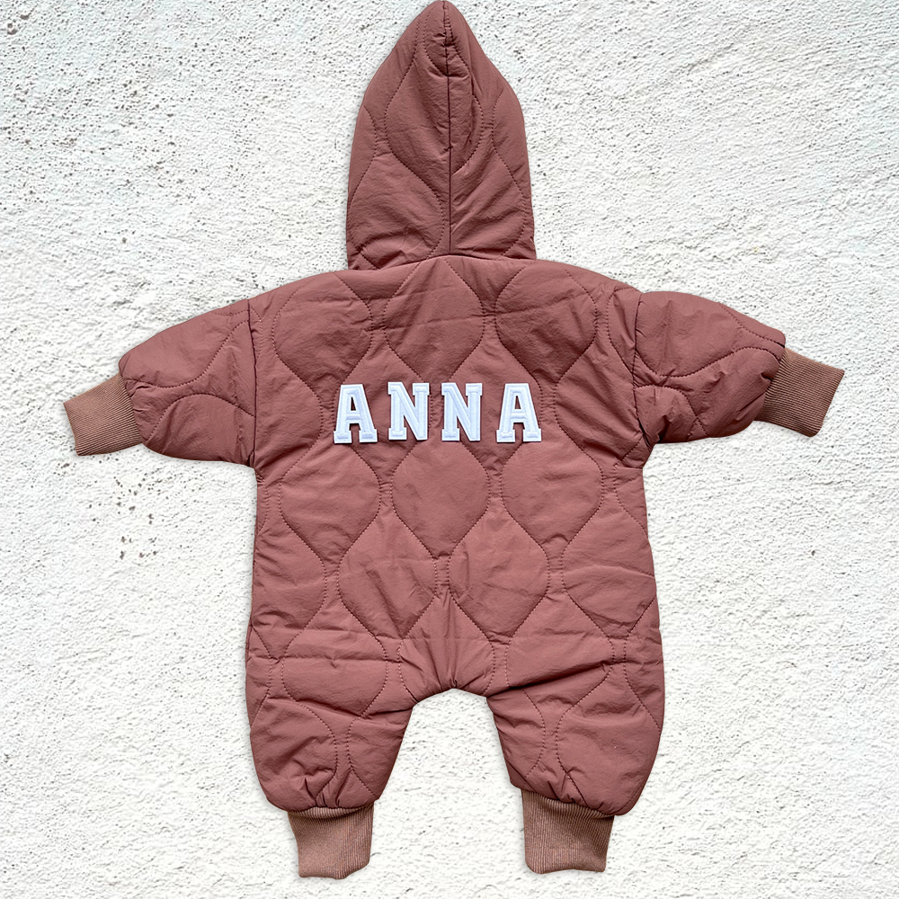 Personalized Hand Patch Kids Lightweight Puffer Romper | inJacket06