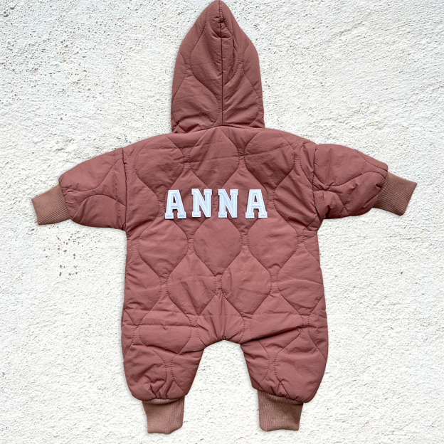 Personalized Hand Patch Kids Lightweight Puffer Romper | inJacket06