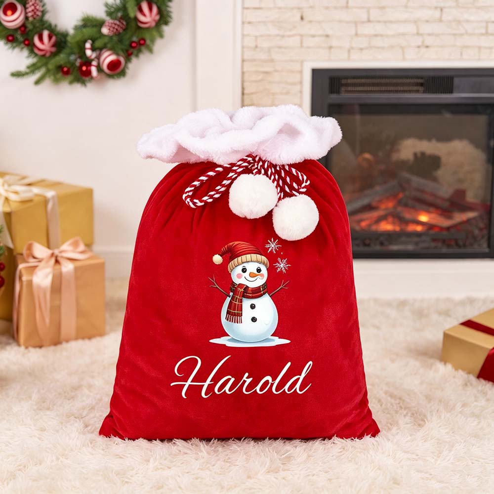 Personalized Christmas Santa Family Sack with Name | MCGift393
