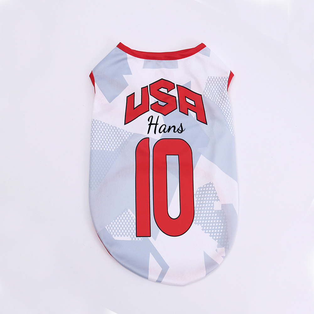 Personalized Dog & Cat Soccer Fan Sporty Vest | MNCloth217