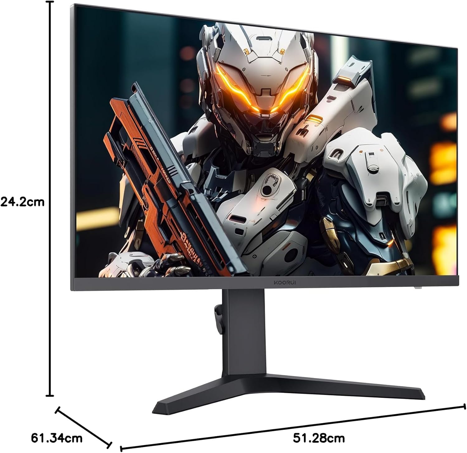 KOORUI 27 Inch Gaming Monitor, 240Hz, QHD 1440P, IPS, 1ms, HDR 400, Adaptive Sync, Eye Care, HDMI/DP, VESA Compatible 27E3QK