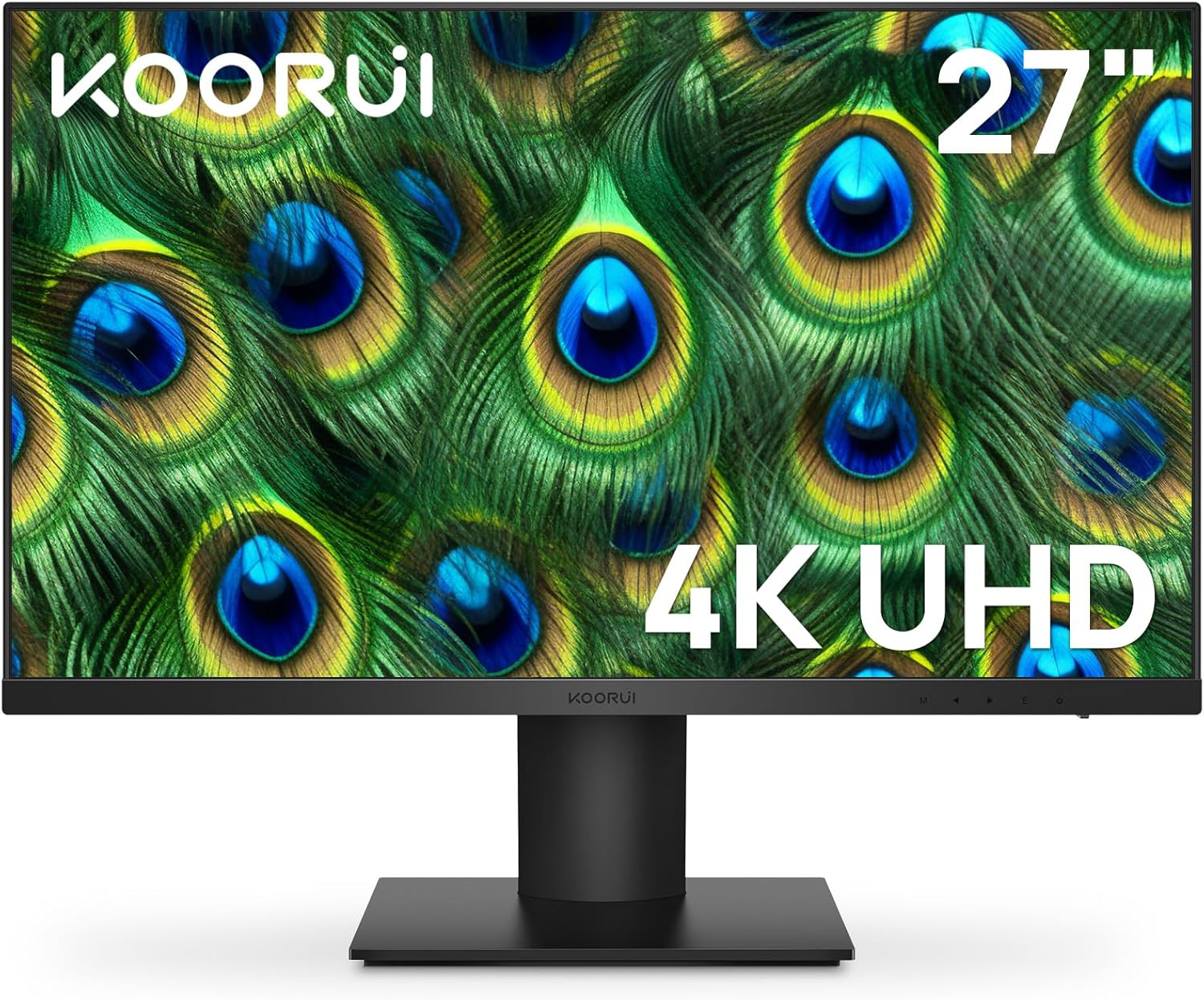 KOORUI 27 Inch Computer Monitors,4K UHD(3840*2160) IPS Gaming Monitors,HDR10,90% DCI-P3,DisplayPort 1.4&HDMI2.0,Eye Care