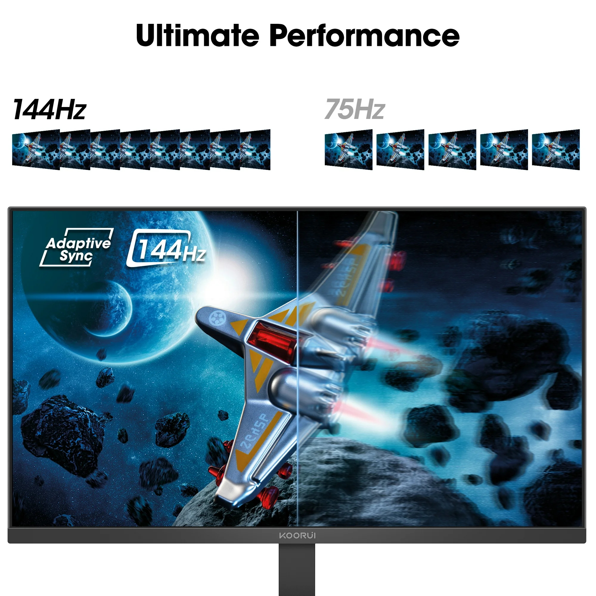 KOORUI 27" FHD 1080P Gaming Monitor, 144Hz Computer Monitor, New, E2711K
