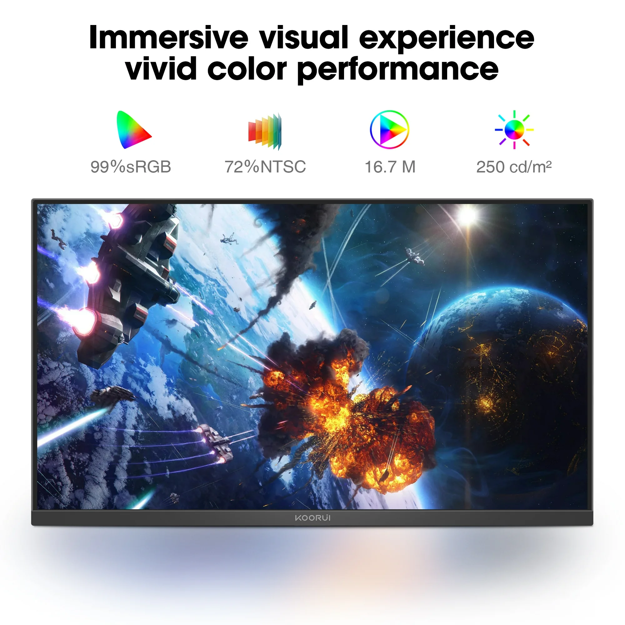 KOORUI 27" FHD 1080P Gaming Monitor, 144Hz Computer Monitor, New, E2711K