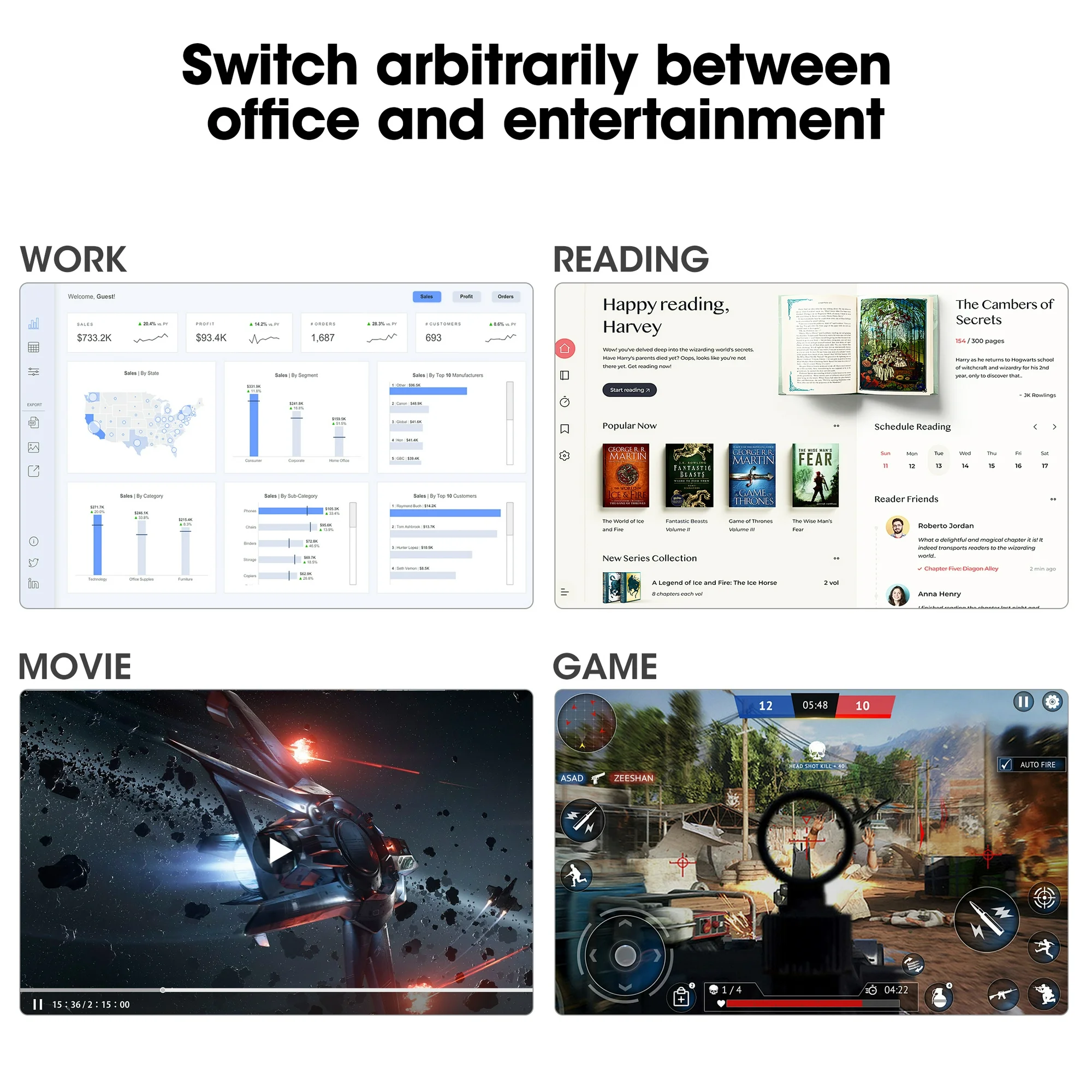 KOORUI 24" FHD 1080P Gaming Monitor, 144Hz Computer Monitor, New, E2411K