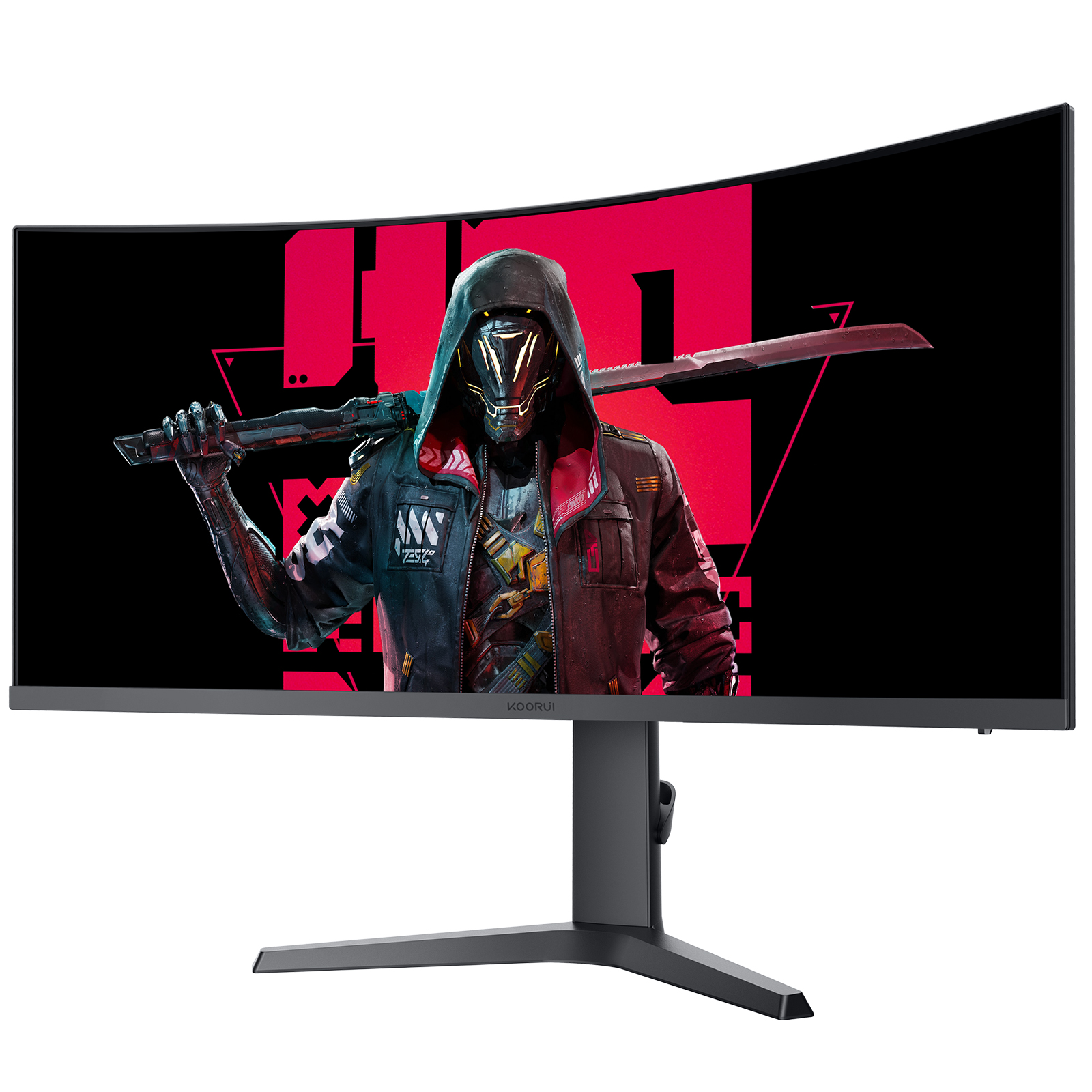 KOORUI 34'' Ultra Curved Gaming Monitor 165HZ, 1ms, WQHD(3440 * 1440), 21:9, Tilt/Height Adjust, HDMI, Display Port, Black