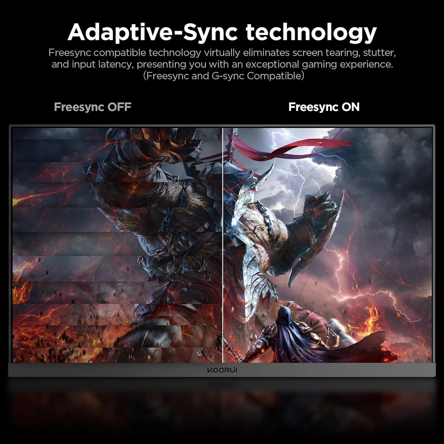 KOORUI 24.5” FHD 1920x1080p VA Gaming Monitor, 170Hz 1ms Monitor, FreeSync Premium, Adaptive Sync, 2xHDMI(144Hz) & DisplayPort(170Hz), sRGB 125%, 75 * 75mm VESA, Tilt Adjustable, Eye Care, Black