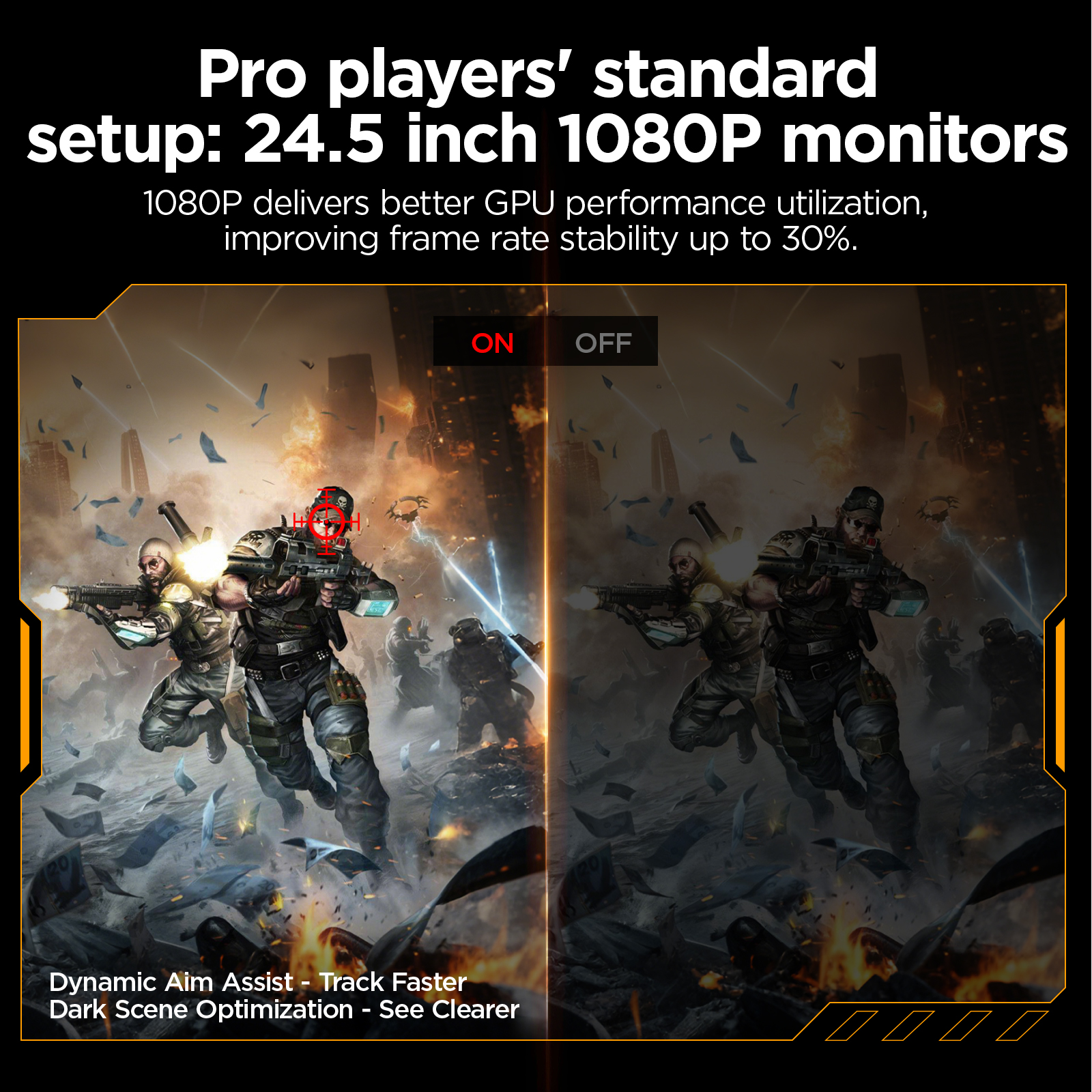 KOORUI 24.5 Inch Gaming Monitor, 200Hz Monitor, 1ms, FHD 1080p IPS Display, 90% DCI-P3 Color Gamut, HDR400, with Adaptive Sync Thechnology, HDMI & DP Port, Black, G2511P
