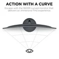 KOORUI 24 inch Curved Computer Monitor, FHD 1080P 75Hz Desktop Monitors for Computer, HDMI&VGA Ports, Eye Care