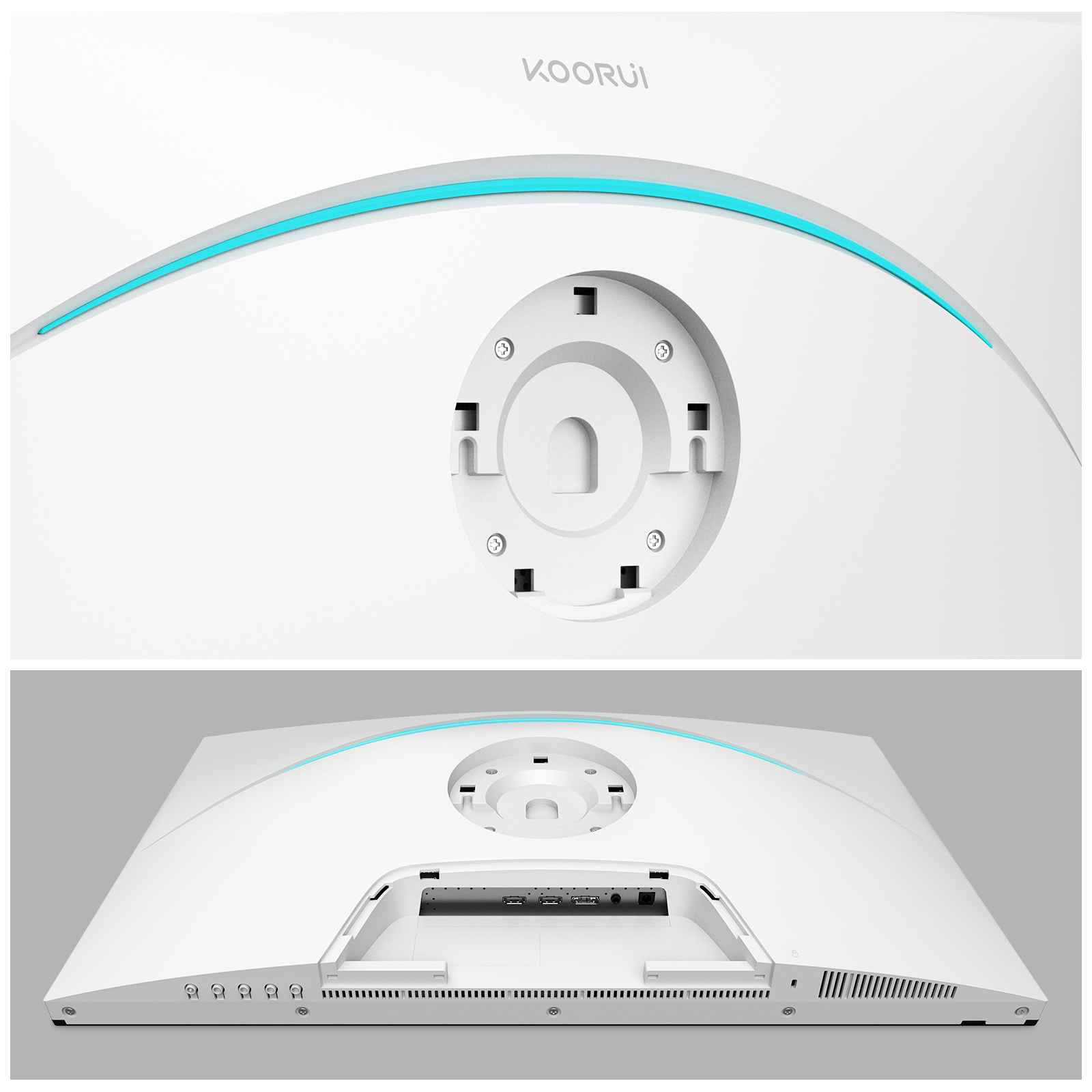 KOORUI Gaming Monitor 27 Zoll, 240Hz, VA Mini LED, 1ms, QHD Gaming Bildschirm Adaptive Sync, 2xHDMI 2.0 & DisplayPort 1.4, HDR 1000, DCI-P3 95%, VESA 75 * 75mm, Eye Care, Höhenverstellbar