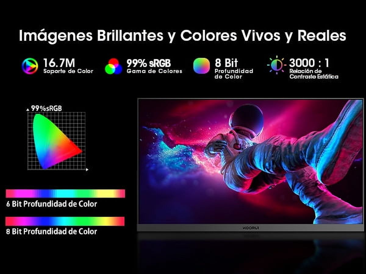 KOORUI 25" 170Hz FHD Gaming Monitor | Super Value Selection | 1ms, 1080p, VA, Frameless, DisplayPort 25E3A